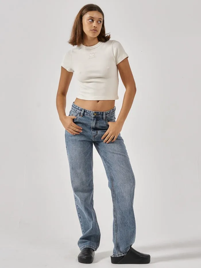 Womens Vision Of You Y2k Tee Heritage White Thrills Tops and Tees
