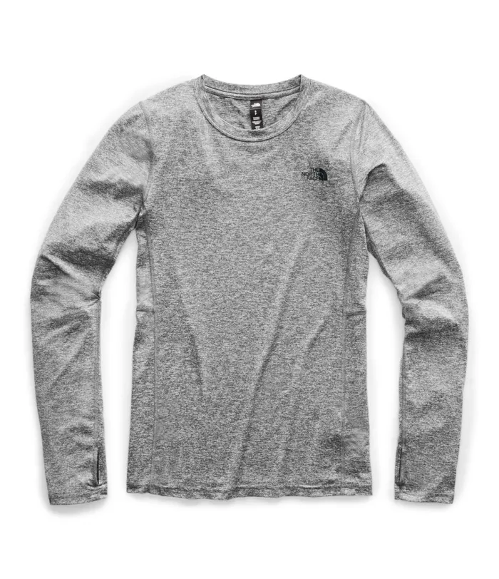 Womens Warm Poly Crew Tnf Medium Grey Heather The North Face Active Tops