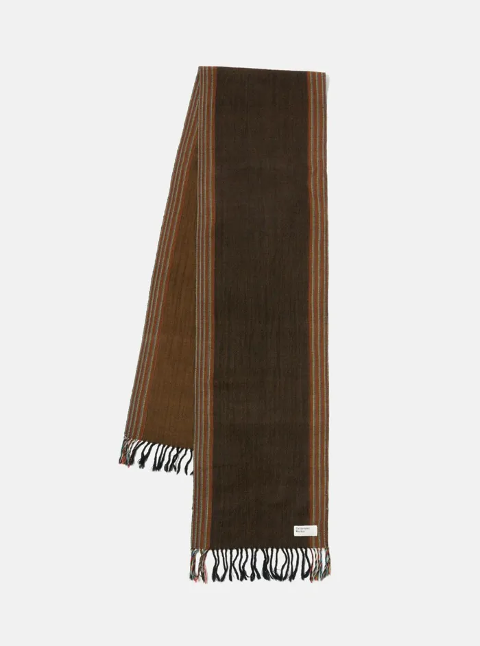 Wool Scarf In Brown Merino Wool Men Universal Works Scarves