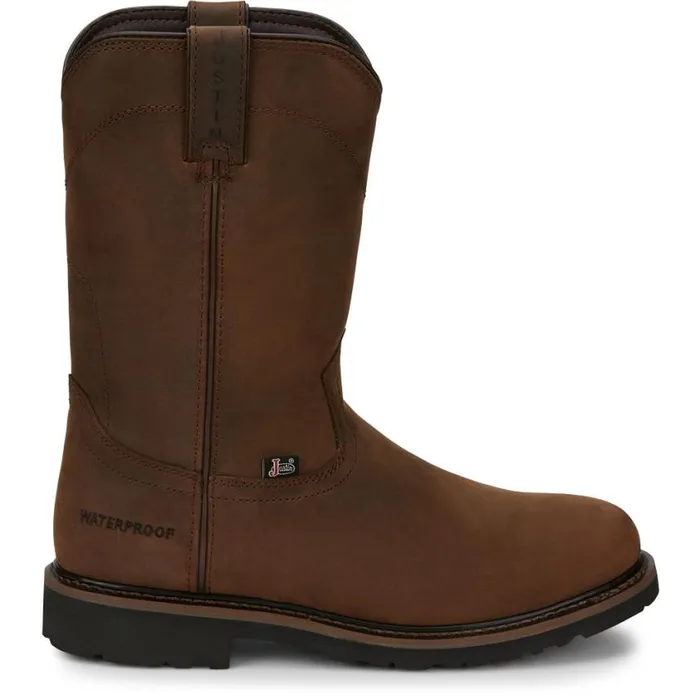 Work Men Justin Boots Drywall 10034 Waterproof Work Boot Whiskey Brown 040brown041