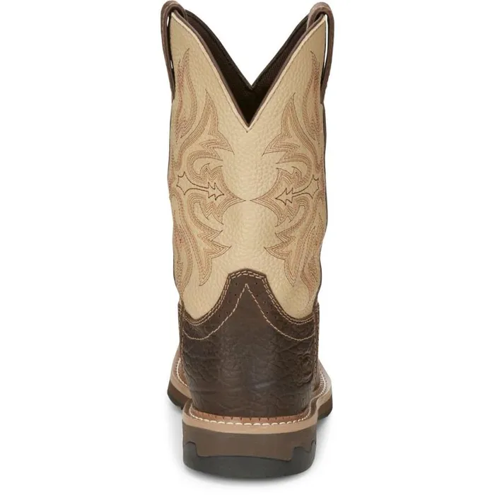 Work Men Justin Boots Flash 11034 Waterproof Work Boot Pecan 040brown041