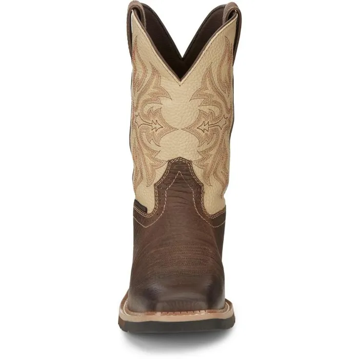 Work Men Justin Boots Flash 11034 Waterproof Work Boot Pecan 040brown041