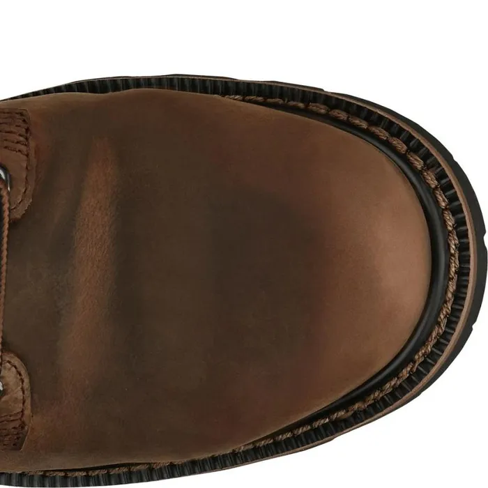 Work Men Justin Boots Pulley 8034 Composite Toe Waterproof Work Boot Brown