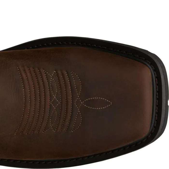 Work Men Justin Boots Ricochet 10034 Composite Toe Waterproof Work Boot Brown