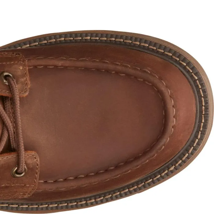 Work Men Justin Boots Rush 6034 LaceUp Waterproof Wedge Brown