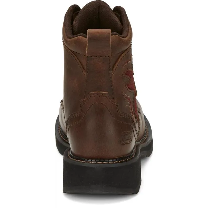 Work Women Justin Boots Reamy 6034 Nano Composite Toe Work Boot Brown