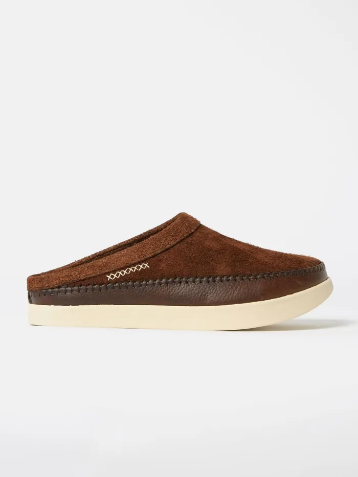 Yogi X Floyd II Mule In Dark Brown Tumbled Leather Men Universal Works Footwear