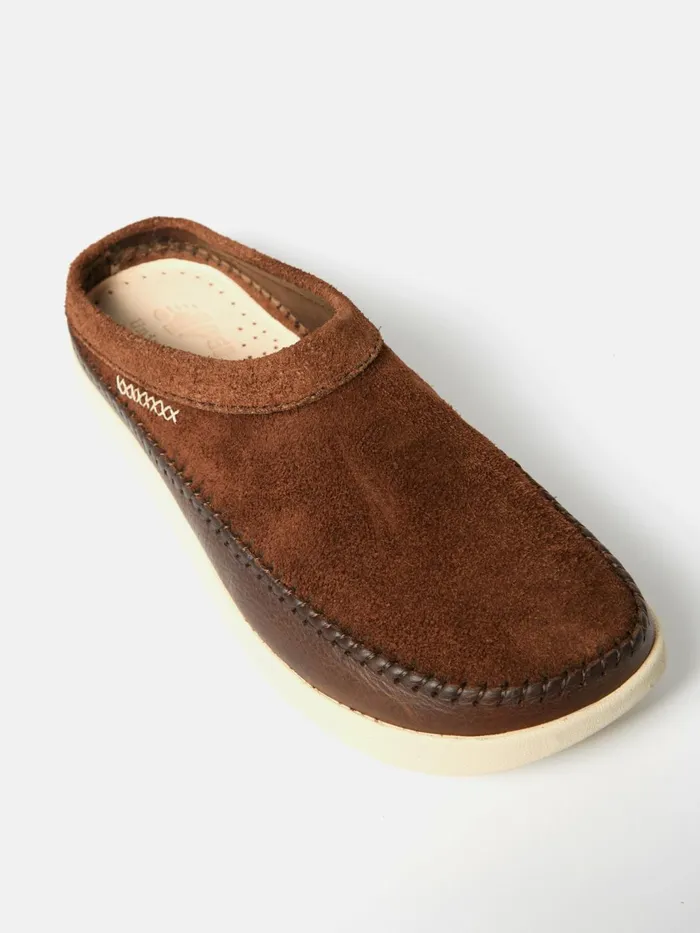 Yogi X Floyd II Mule In Dark Brown Tumbled Leather Men Universal Works Footwear