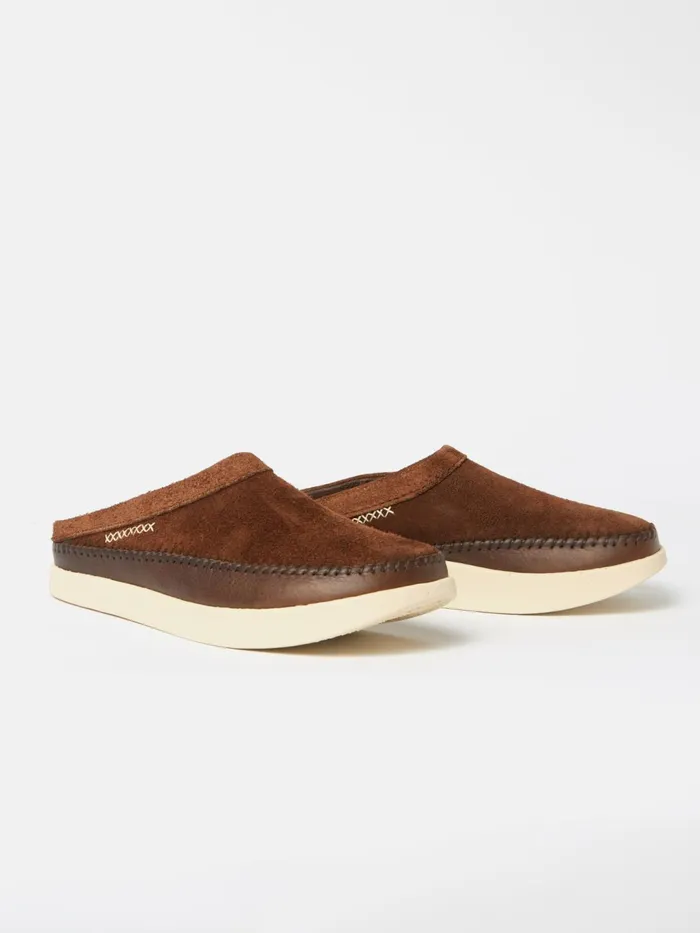 Yogi X Floyd II Mule In Dark Brown Tumbled Leather Men Universal Works Footwear