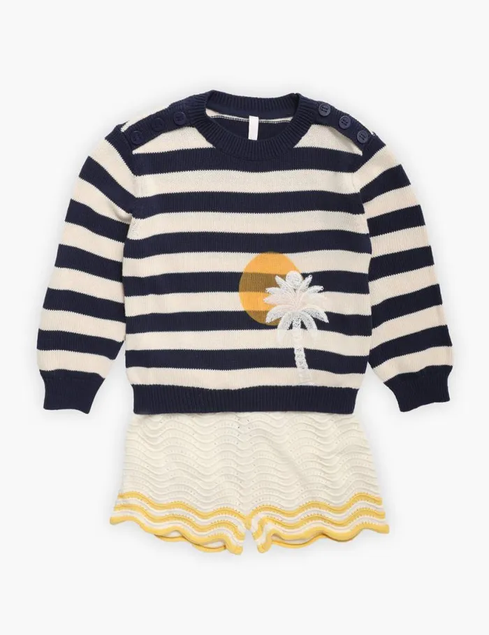 Zimmermann Clothing Alight Embroidered Sweater Multi 8211 Kids