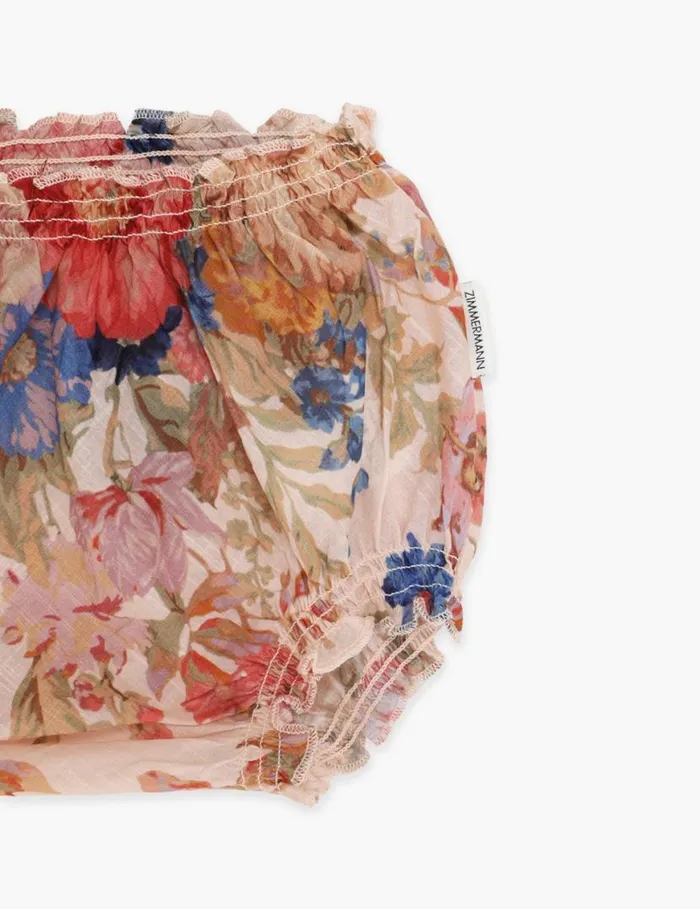 Zimmermann Clothing August Bloomer Cream Floral 8211 Kids