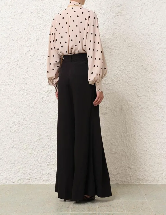 Zimmermann Clothing Batwing Blouse Buff W Black Dot 8211 Women