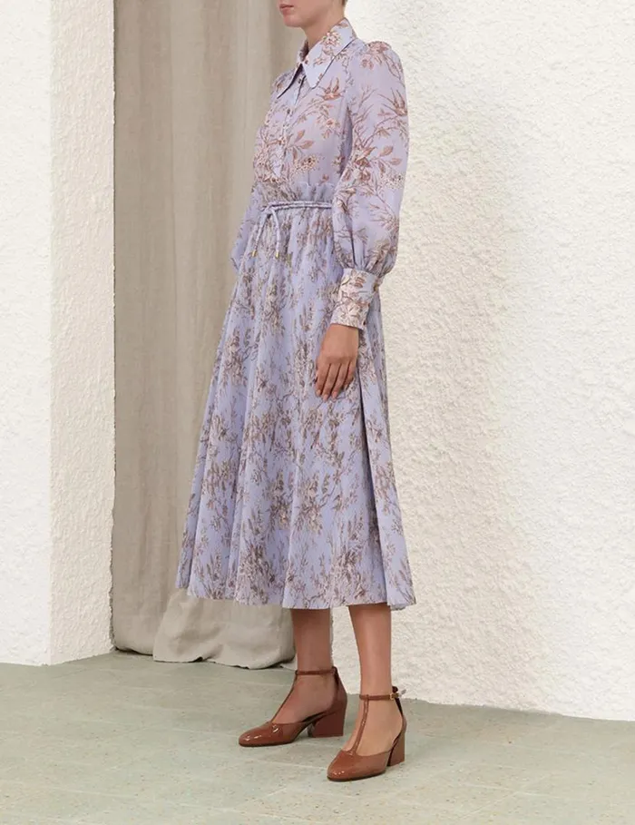 Zimmermann Clothing Blouson Shirt Blue Mockingbird 8211 Women