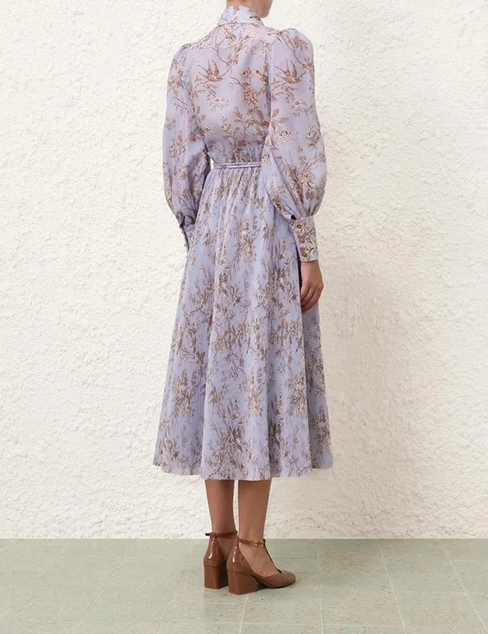 Zimmermann Clothing Blouson Shirt Blue Mockingbird 8211 Women