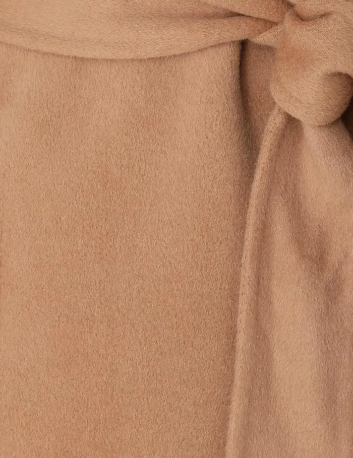 Zimmermann Clothing Natura Belted Long Coat Cinnamon 8211 Women