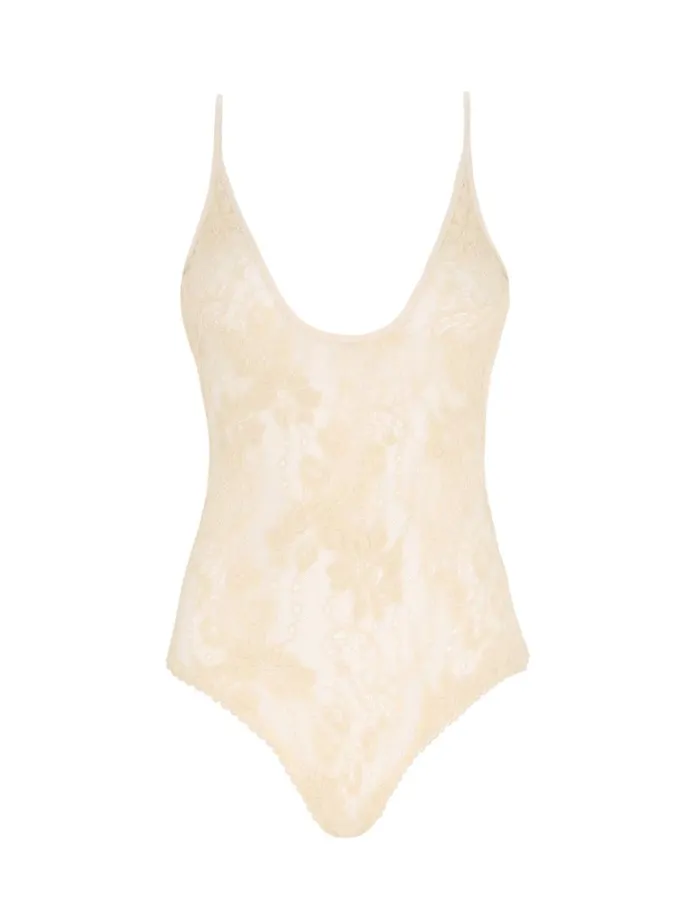 Zimmermann Clothing Scoop Neck Bodysuit Parchment 8211 Women