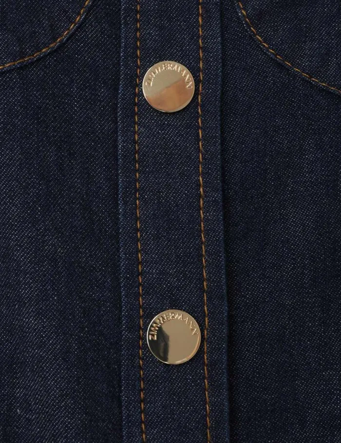 Zimmermann Denim Denim Pocket Shirt Ink 8211 Women