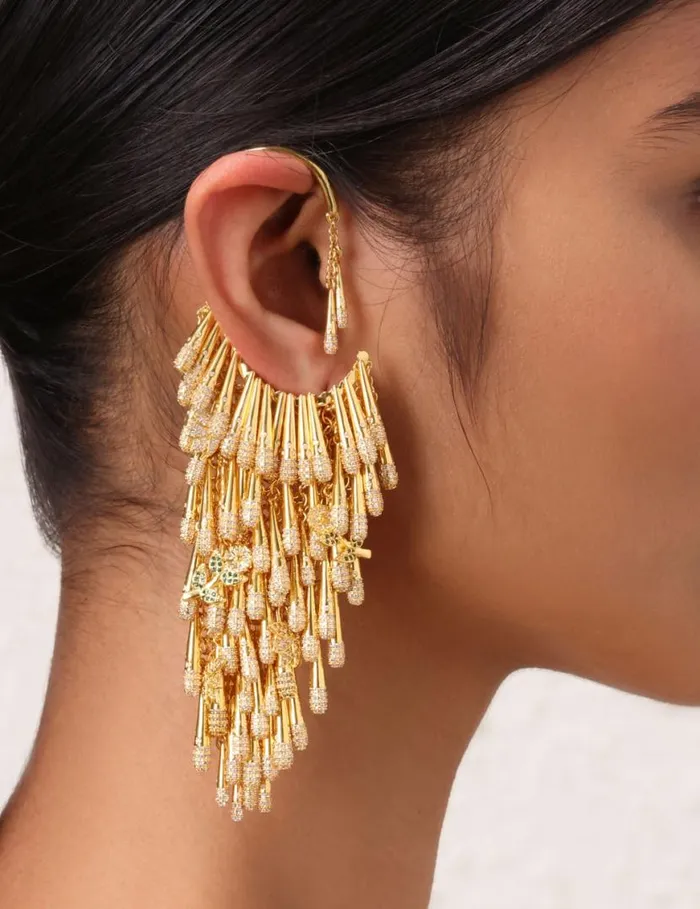 Zimmermann Earrings Zimmermann Bloom Ear Cuff Goldgreen 8211 Women