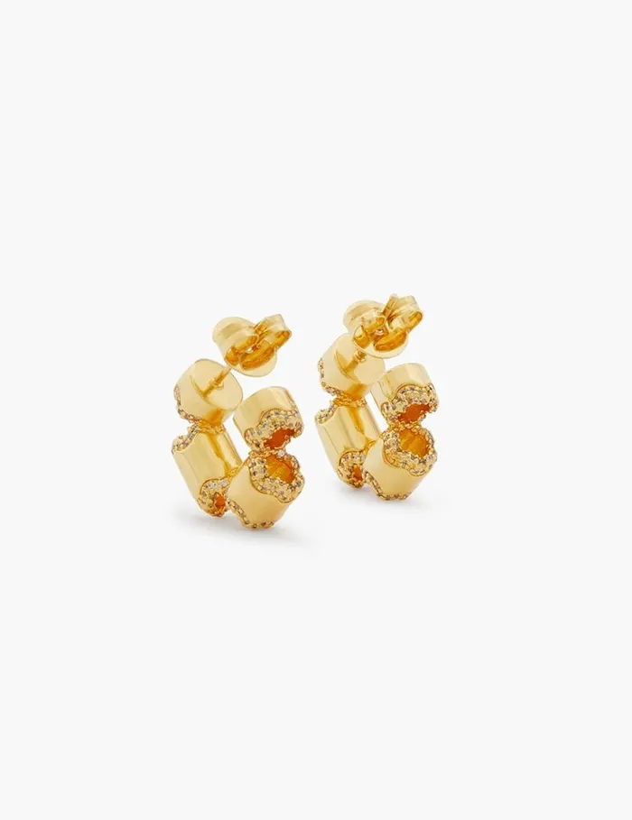 Zimmermann Earrings Zimmermann Swing Pave Hoops Gold 8211 Women