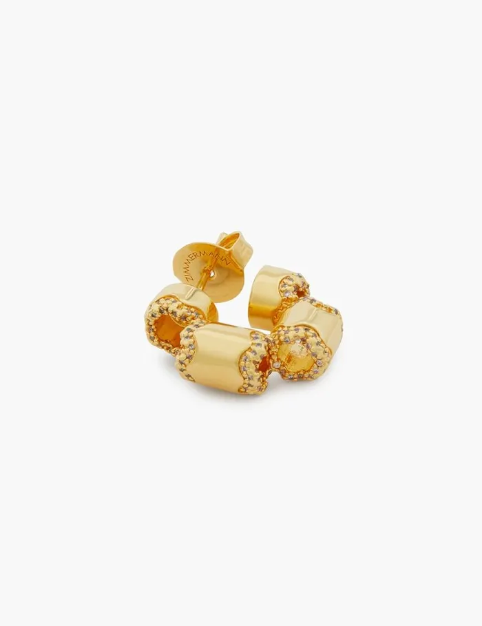 Zimmermann Earrings Zimmermann Swing Pave Hoops Gold 8211 Women