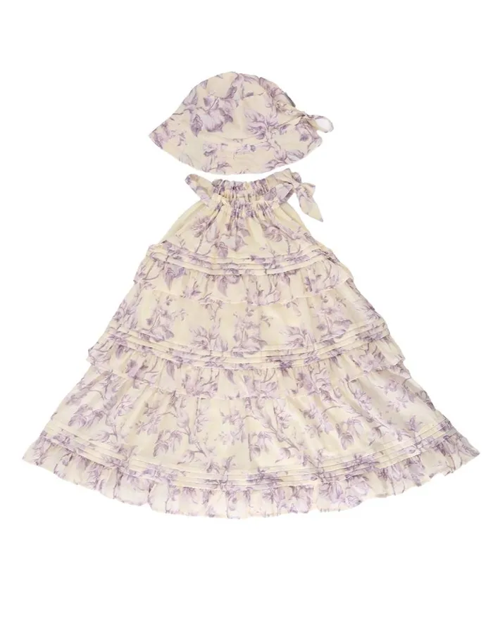 Zimmermann Hats Kids Bucket Hat Yellowlilac Floral 8211 Kids