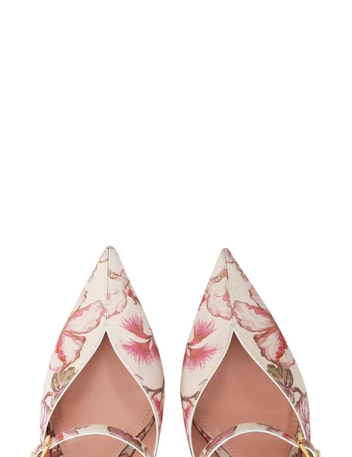 Zimmermann Heels Zimmermann Aura Mule 65 Coral Hibiscus 8211 Women