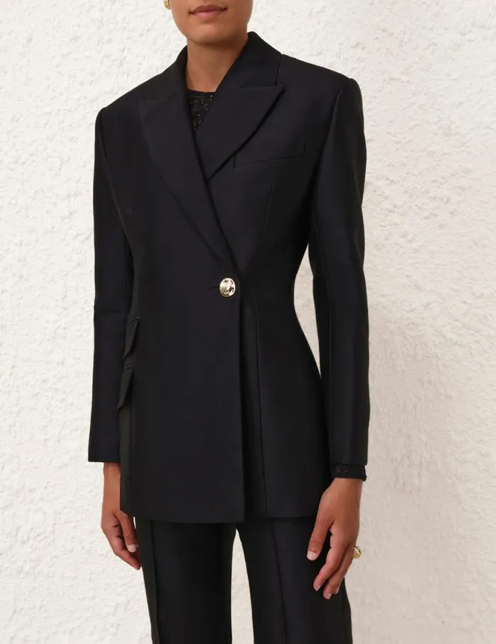 Zimmermann Jackets and Coats Natura Hourglass Jacket Black 8211 Women