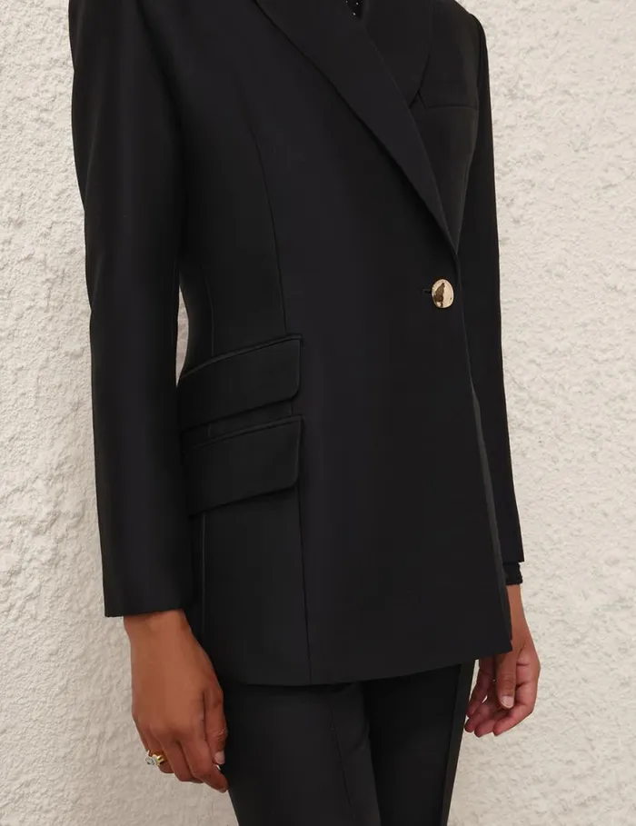 Zimmermann Jackets and Coats Natura Hourglass Jacket Black 8211 Women