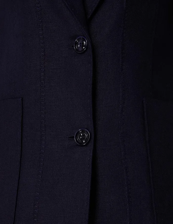 Zimmermann Jackets and Coats Natura Linen Jacket Navy 8211 Women