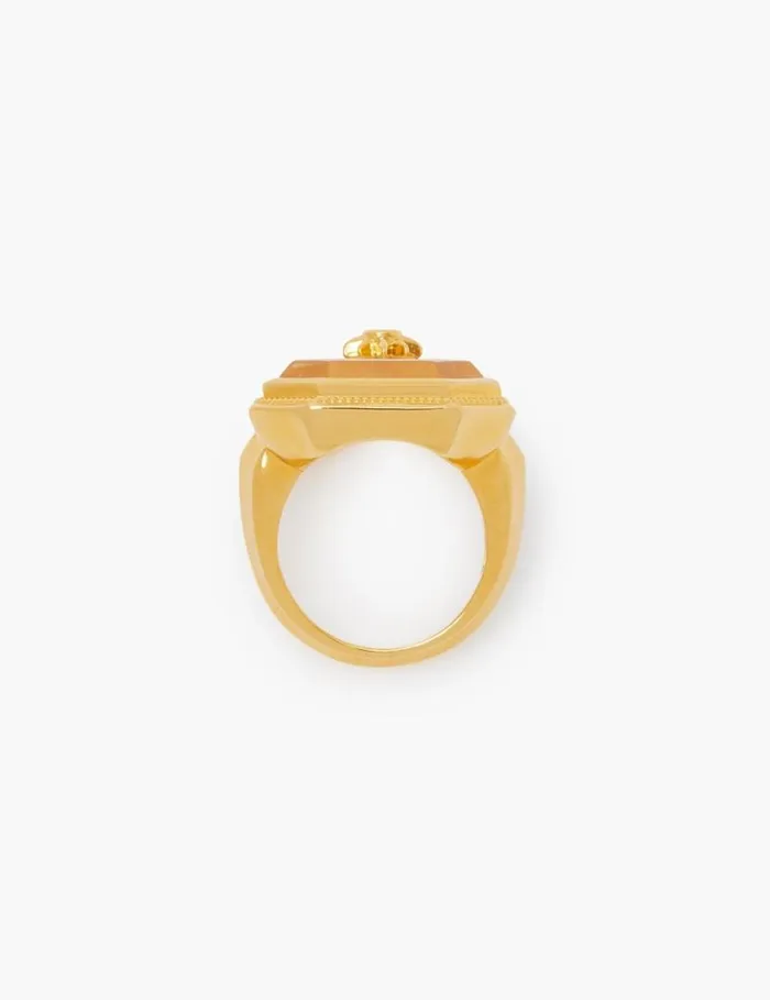Zimmermann Jewellery Crystal Signet Ring Goldtransparent Quartz 8211 Women