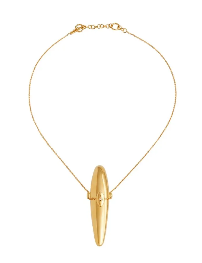 Zimmermann Jewellery Paint Stroke Locket Necklace Gold 8211 Women