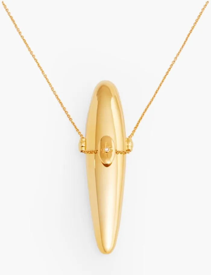 Zimmermann Jewellery Paint Stroke Locket Necklace Gold 8211 Women