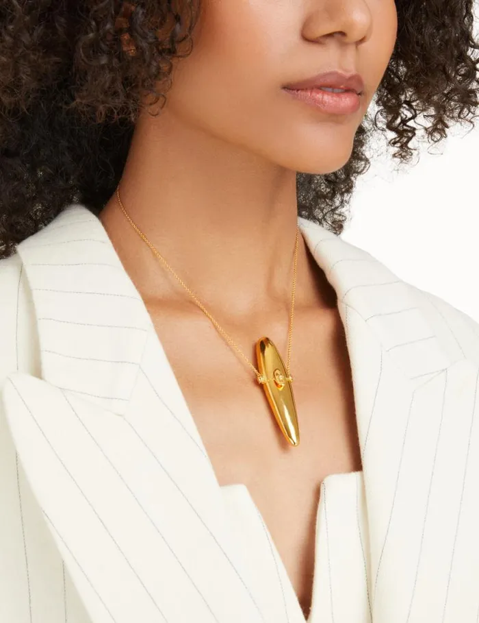 Zimmermann Jewellery Paint Stroke Locket Necklace Gold 8211 Women