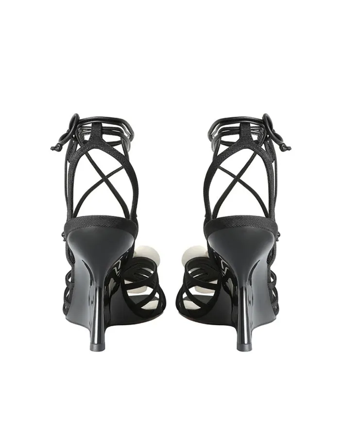 Zimmermann Sandals Zimmermann Orchid Wedge 85 Onyx 8211 Women