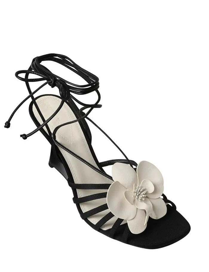 Zimmermann Sandals Zimmermann Orchid Wedge 85 Onyx 8211 Women