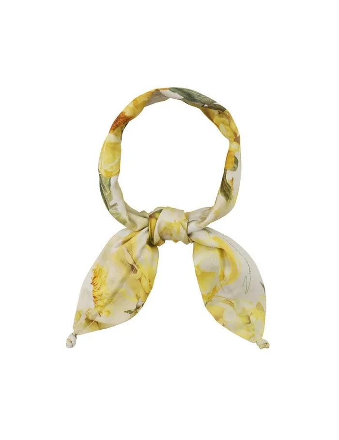 Zimmermann Scarves Flower Neck Scarf Yellow Peony 8211 Women