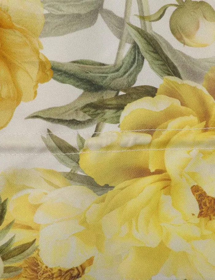 Zimmermann Scarves Flower Neck Scarf Yellow Peony 8211 Women