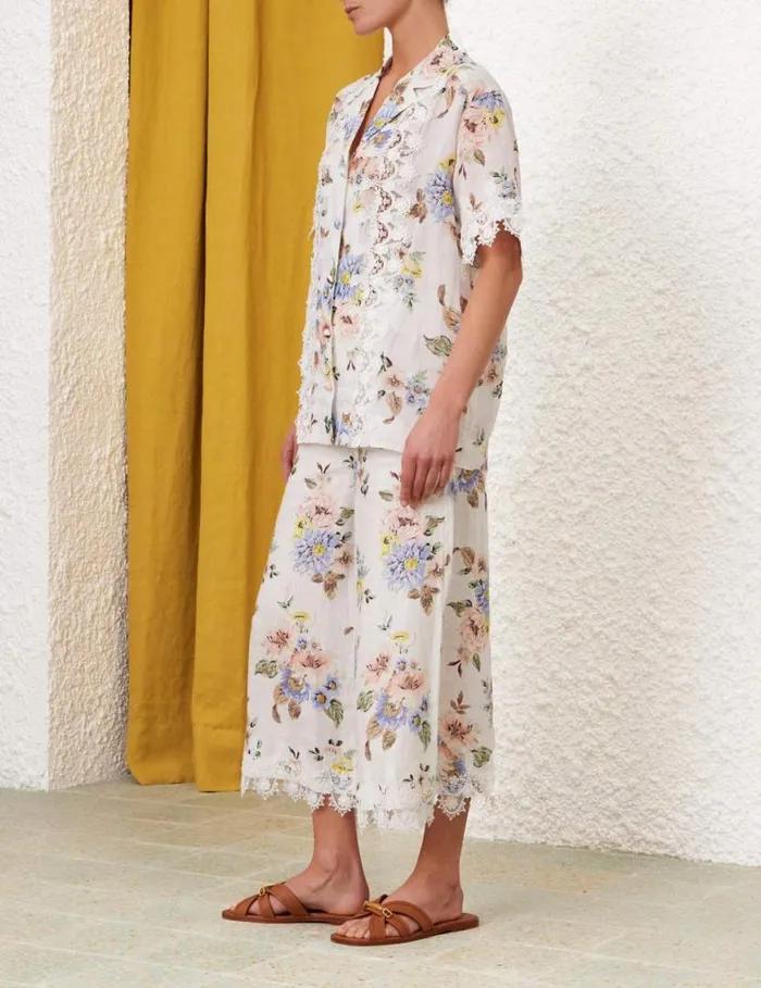 Zimmermann Shorts and Pants Applique Culottes Blue Floral 8211 Women