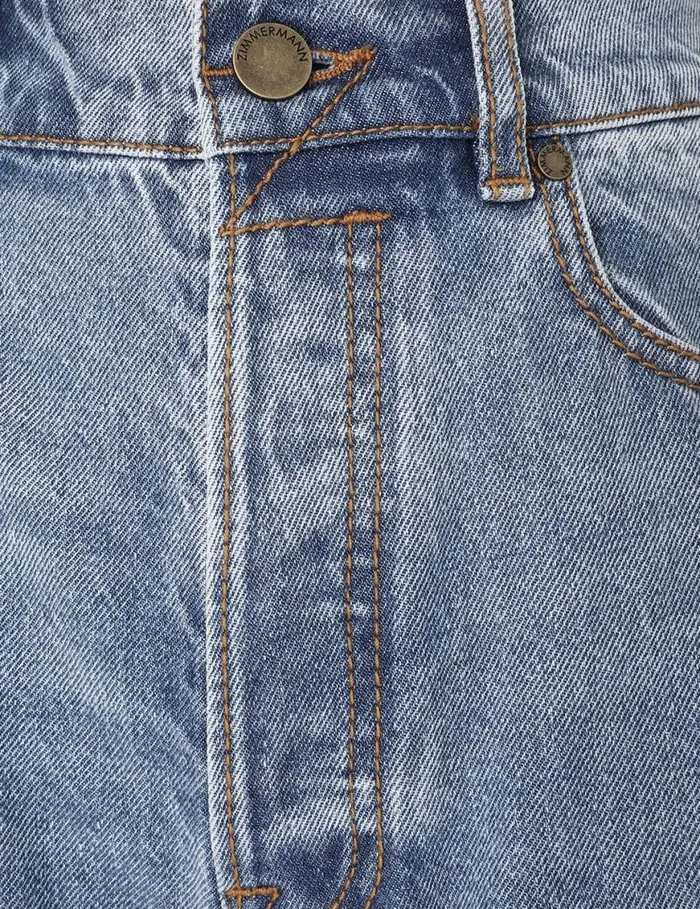 Zimmermann Shorts and Pants Wide Straight Jean Poseidon Blue 8211 Women