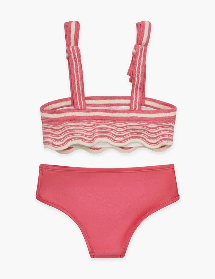 Zimmermann Swimwear Halliday Crochet Wave Bikini Pink 8211 Kids