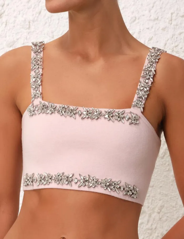 Zimmermann Tops Matchmaker Bandeau Top Dusty Pink 8211 Women