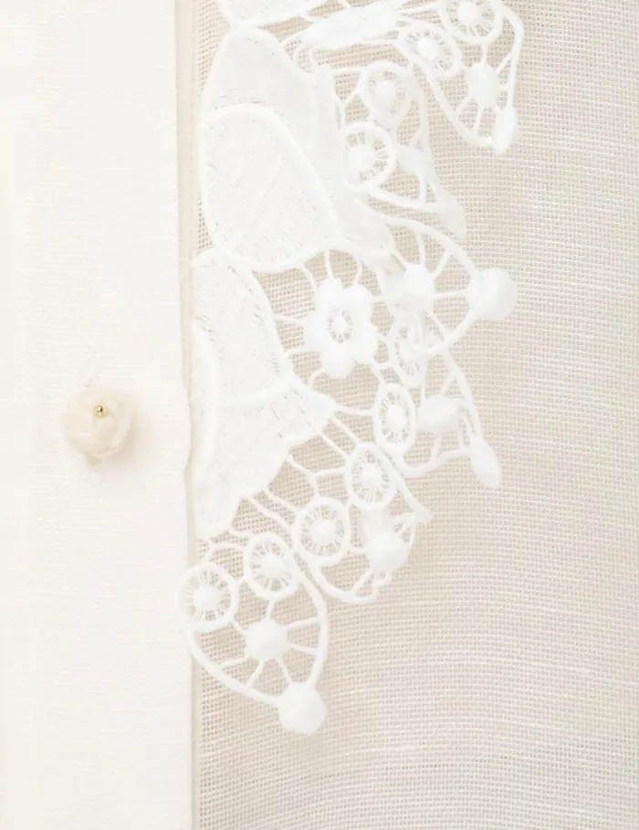 Zimmermann Tops Matchmaker Doily Shirt Ivory 8211 Women