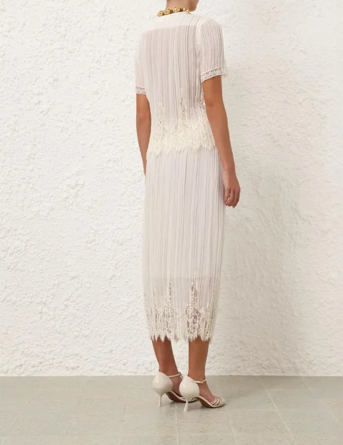Zimmermann Tops Pleated Top Cream 8211 Women