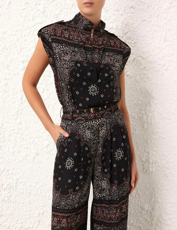 Zimmermann Tops Utility Shirt Black Bandana 8211 Women