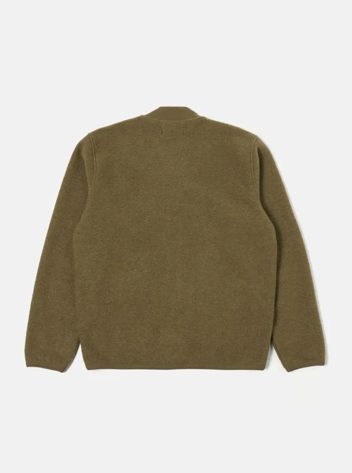 Zip Bomber In Lovat Wool Fleece Men Universal Works Fleece